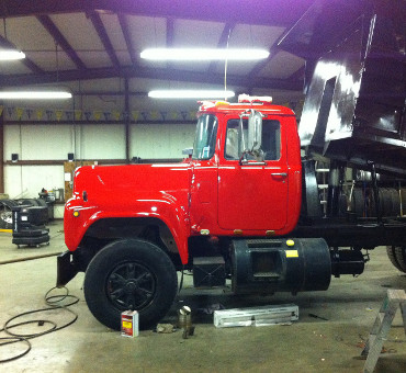 newly painted dump truck