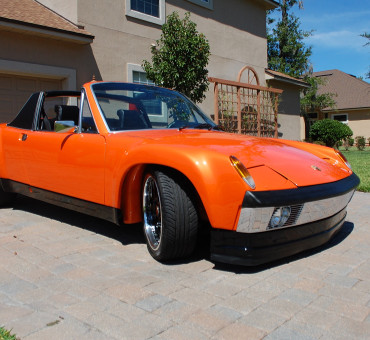 newly painted car in driveway